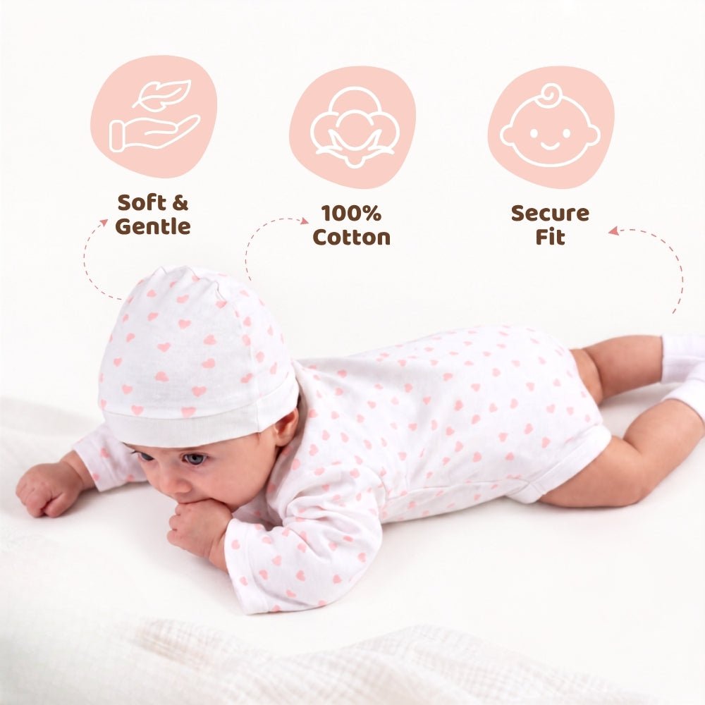 First Blooms Baby Cap, Mittens and Booties Set – 6 Pieces - Baby Essentials | haus & kinder