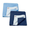 Waterproof Quick Dry Sheet for Baby, Sky & Navy Blue, Pack of 2