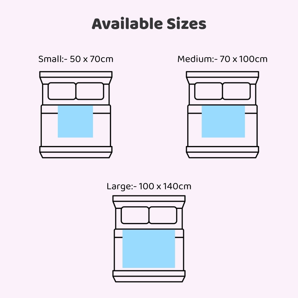 Waterproof Quick Dry Sheet for Baby, Sky & Navy Blue, Pack of 2