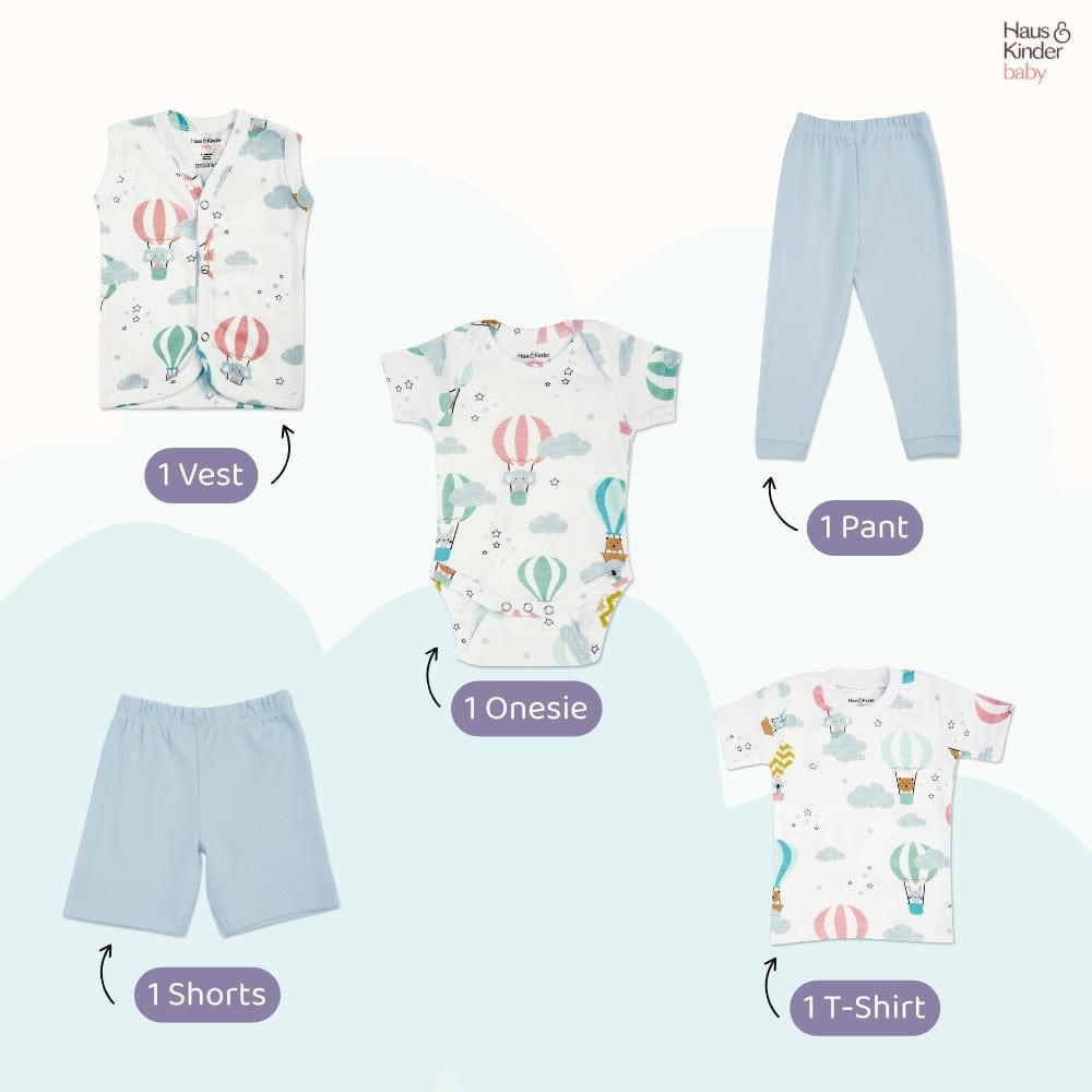 Hot Air Ballon Apparel Set- Pack of 5