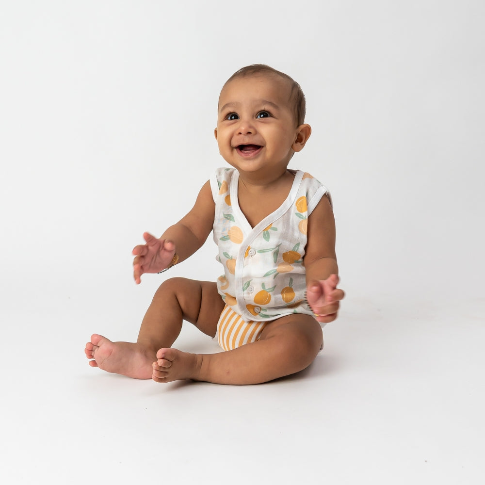 Breeze Baby Vests And Nappies Pack of 3 Sets- Tropical Twist