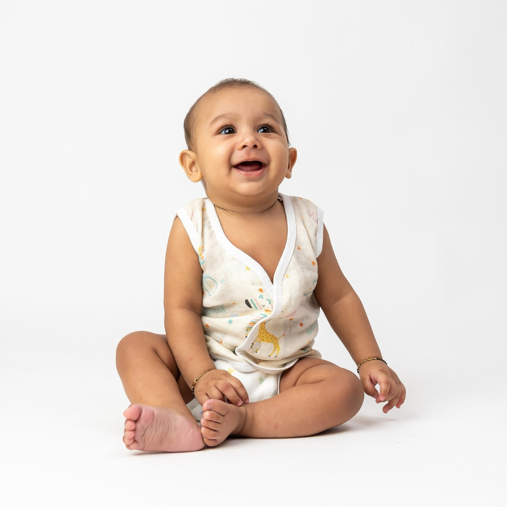 Breeze Baby Vests And Nappies Pack of 3 Sets- Tropical Twist