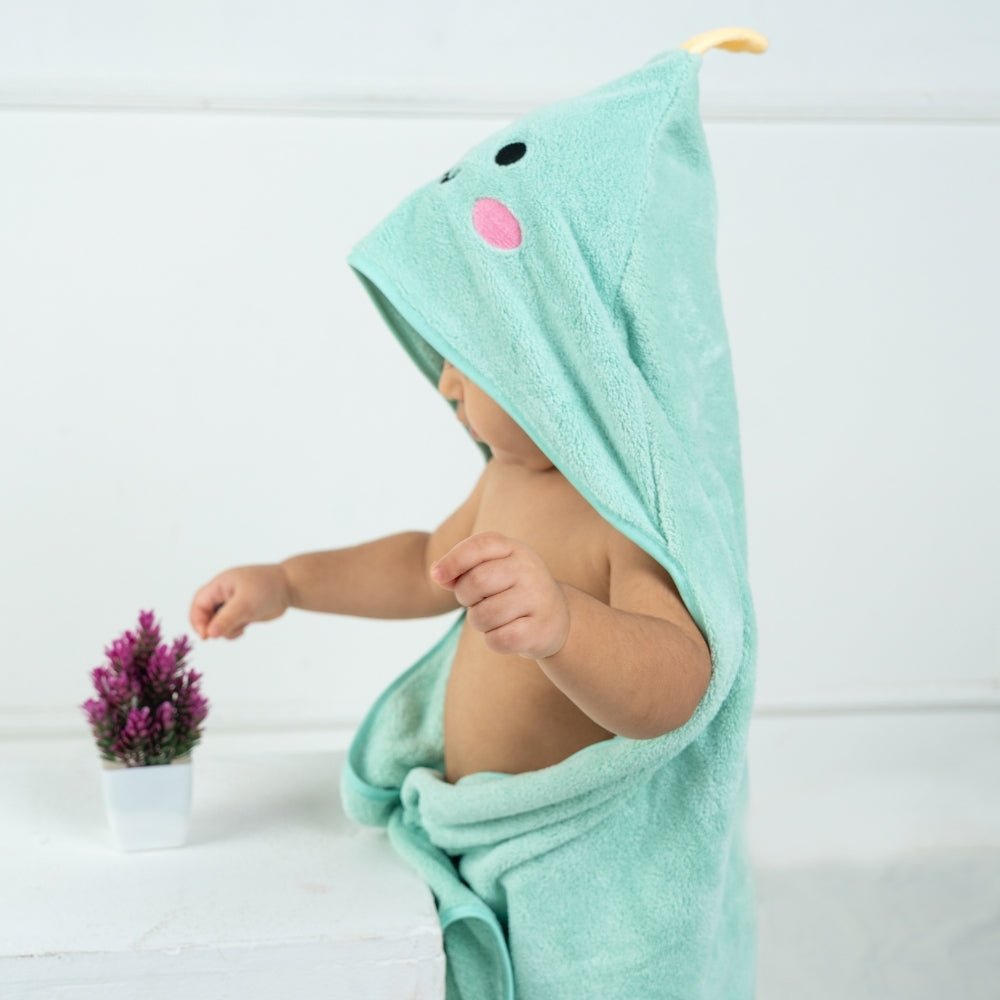100% Microfiber Terry Cotton Hooded Baby Towel-Dino Explorer - Hooded Towel | haus & kinder