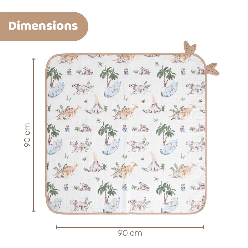 100% 8 Layer Muslin Cotton Hooded Baby Towel with a belt-Wildlands - Hooded Towel | haus & kinder