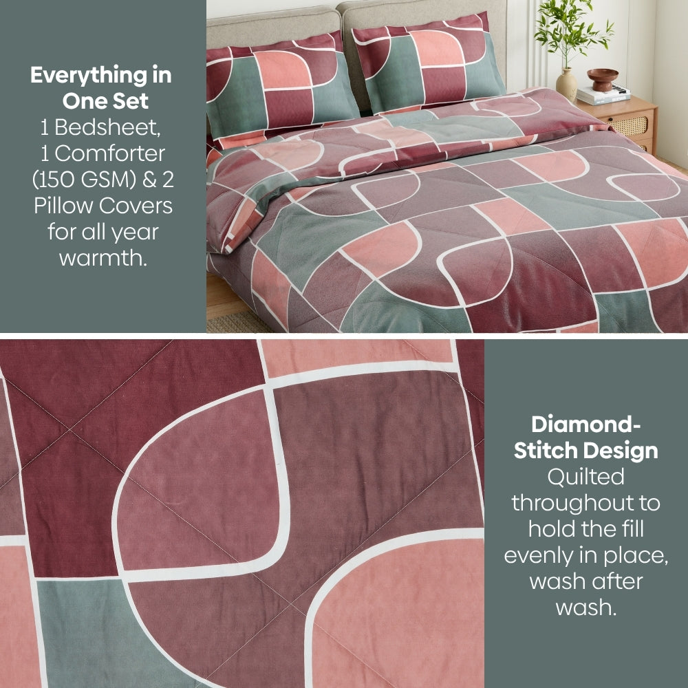 Mosaic Muse Bed in a Bag, Pack of 4