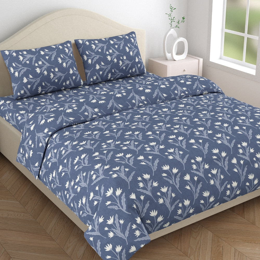 Amber Microfiber Set of 4- Bed In A Bag, Dark Blue
