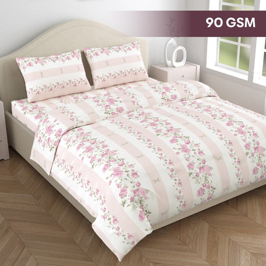 Amber Microfiber Set of 4- Bed In A Bag, Pink