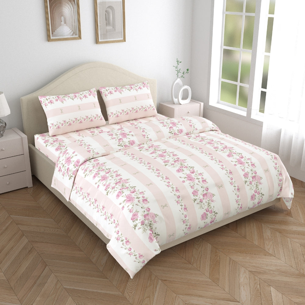 Emrald Super Soft Microfiber Set of 4- Bed In A Bag, Pink