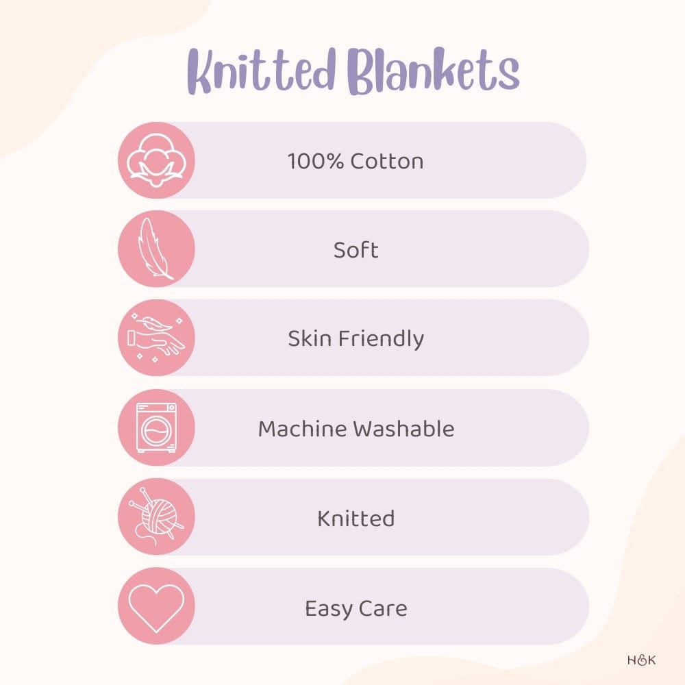 Muffin Bear Knitted Summer/ AC blanket with Toy