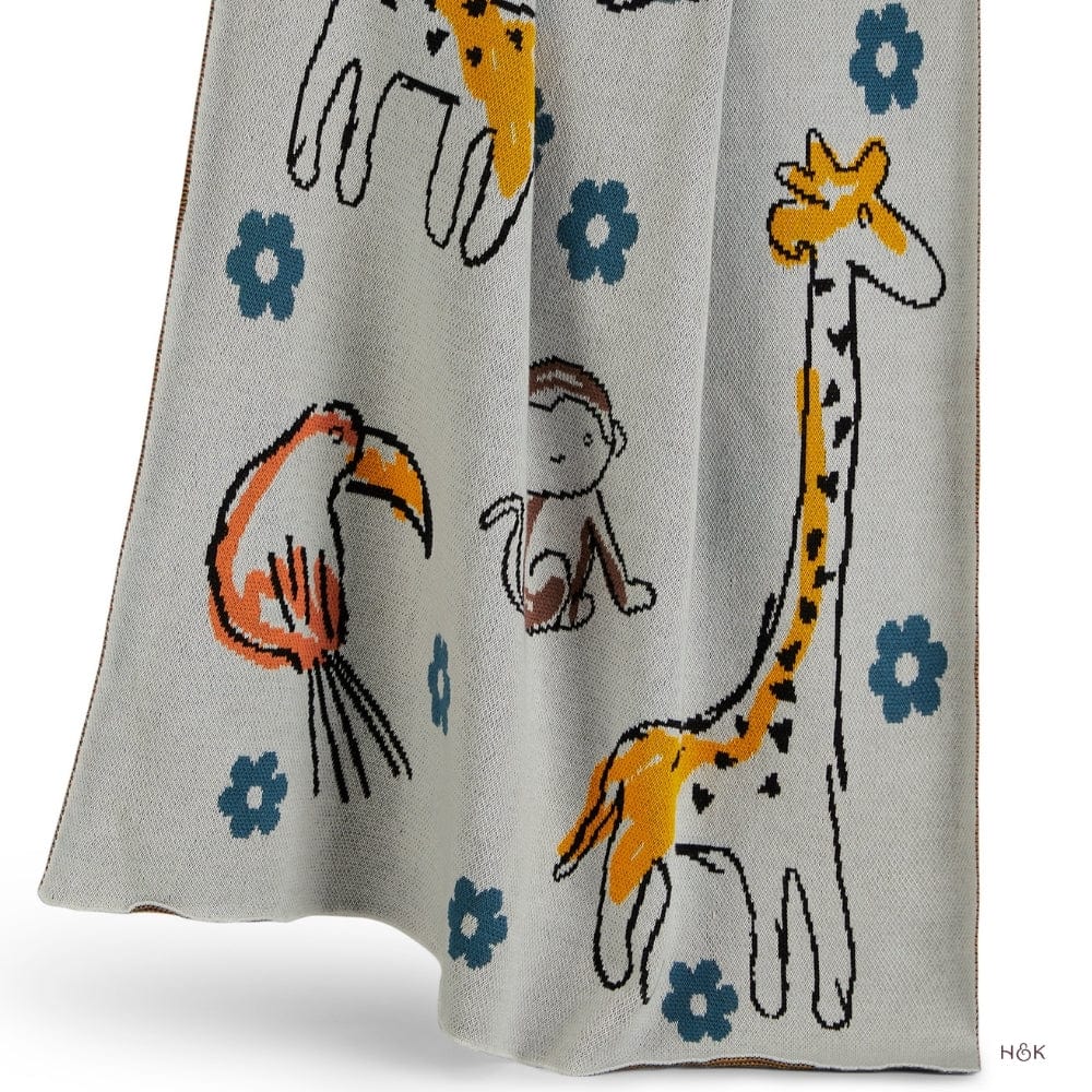 Zoo Cuddle Knitted Summer/ AC blanket