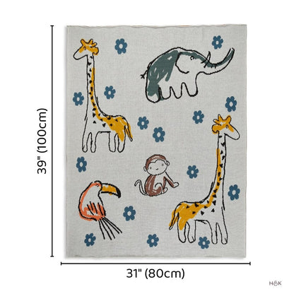 Zoo Cuddle Knitted Summer/ AC blanket
