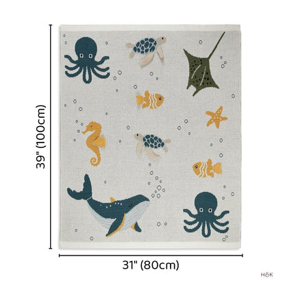 Sea Pals Knitted Summer/AC blanket
