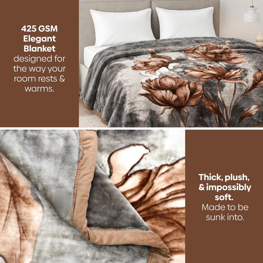 Soft Embrace Cloudy Printed Blanket, Snowflake Garden - Cloudy Blanket | haus & kinder
