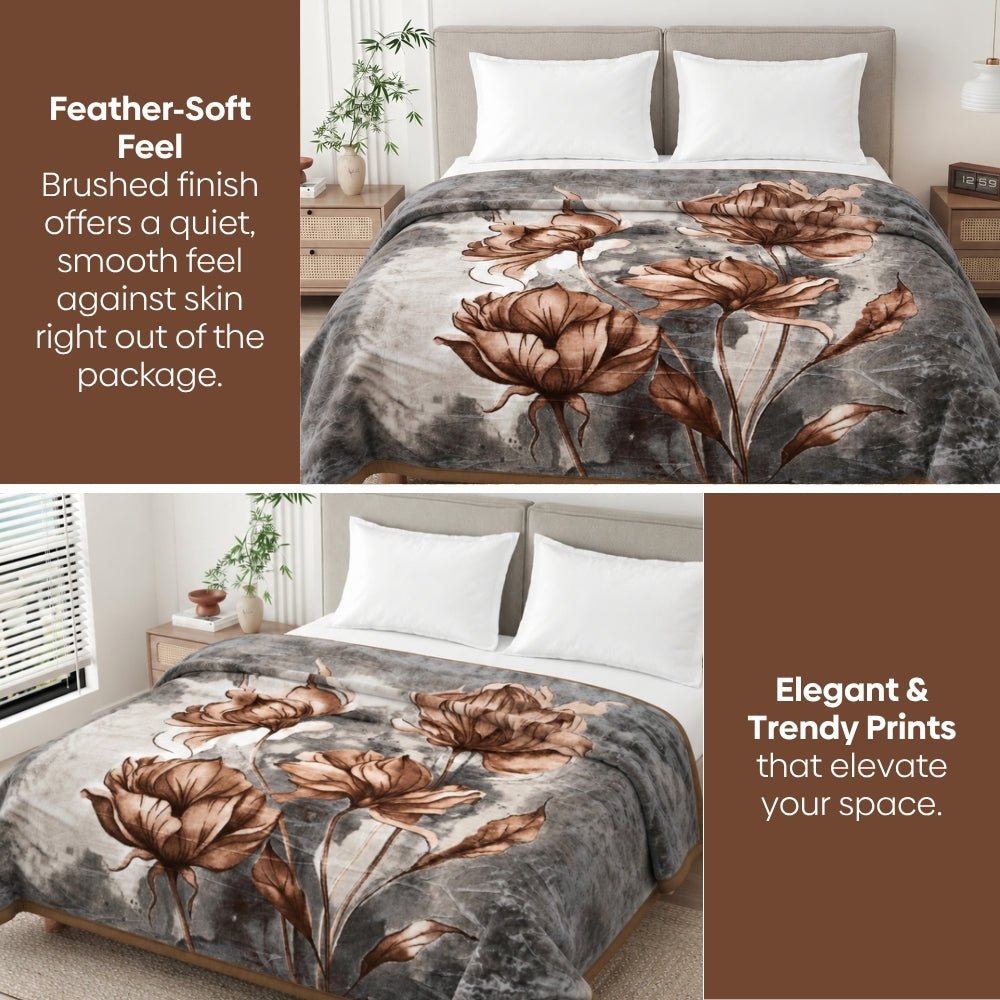 Soft Embrace Cloudy Printed Blanket, Snowflake Garden - Cloudy Blanket | haus & kinder