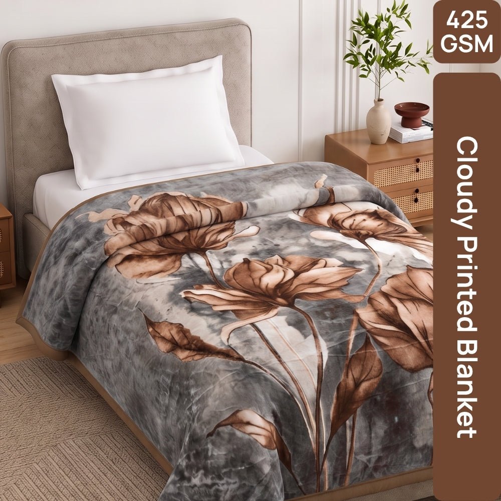Soft Embrace Cloudy Printed Blanket, Snowflake Garden - Cloudy Blanket | haus & kinder