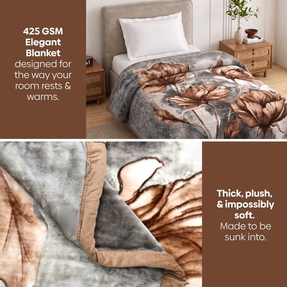 Soft Embrace Cloudy Printed Blanket, Snowflake Garden - Cloudy Blanket | haus & kinder