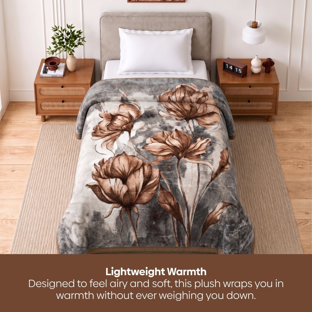 Soft Embrace Cloudy Printed Blanket, Snowflake Garden - Cloudy Blanket | haus & kinder