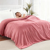 Soft Embrace Flannel Blanket, Apricot