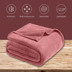 Soft Embrace Flannel Blanket, Apricot - Flannel Blanket | haus & kinder