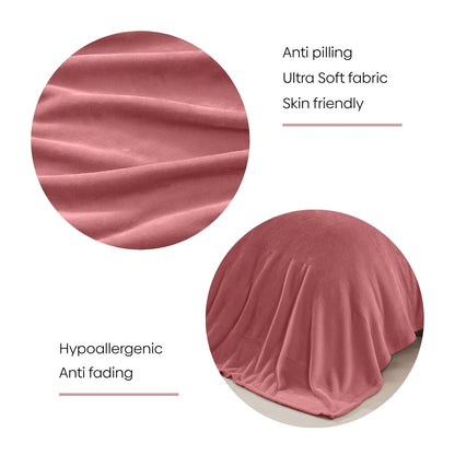 Soft Embrace Flannel Blanket, Apricot