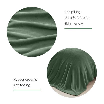 Soft Embrace Flannel Blanket, Olive