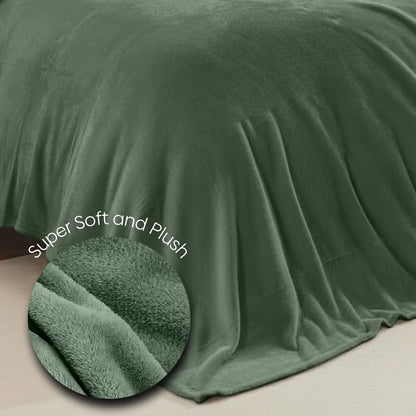 Soft Embrace Flannel Blanket, Olive