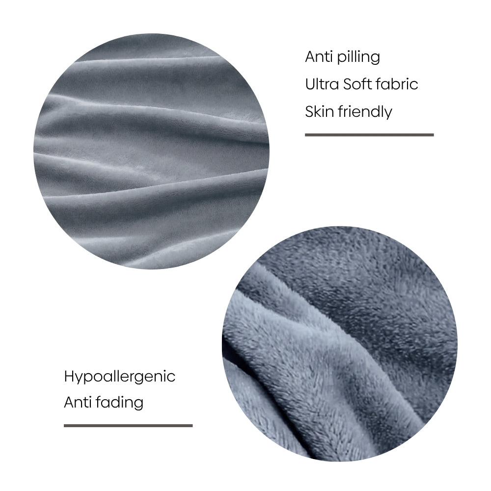 Soft Embrace Cozy Winter Flannel Blanket, Grey - Flannel Blanket | haus & kinder
