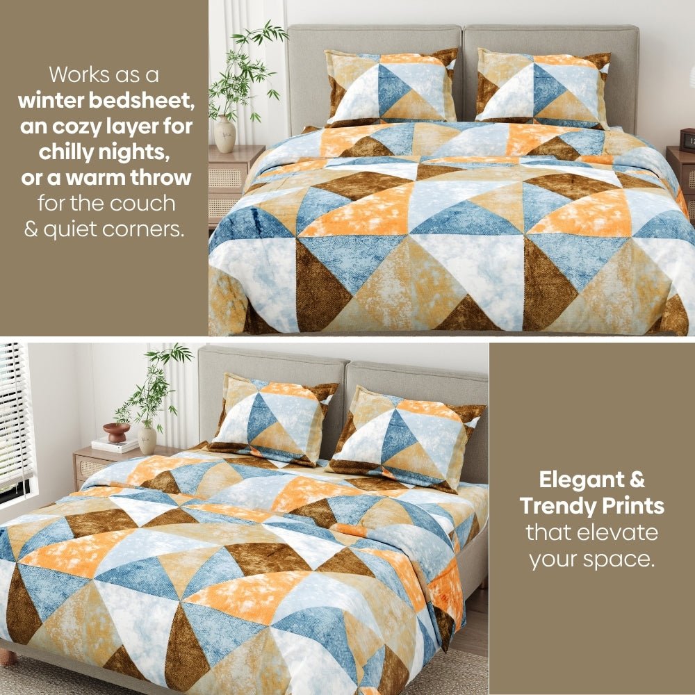 Sage Symphony, Cozy Winter Flannel Blanket - Flannel Blanket | haus & kinder