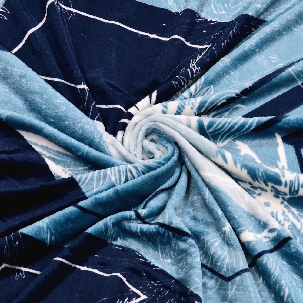 Frosted Fern, Cozy Winter Flannel Blanket - Flannel Blanket | haus & kinder