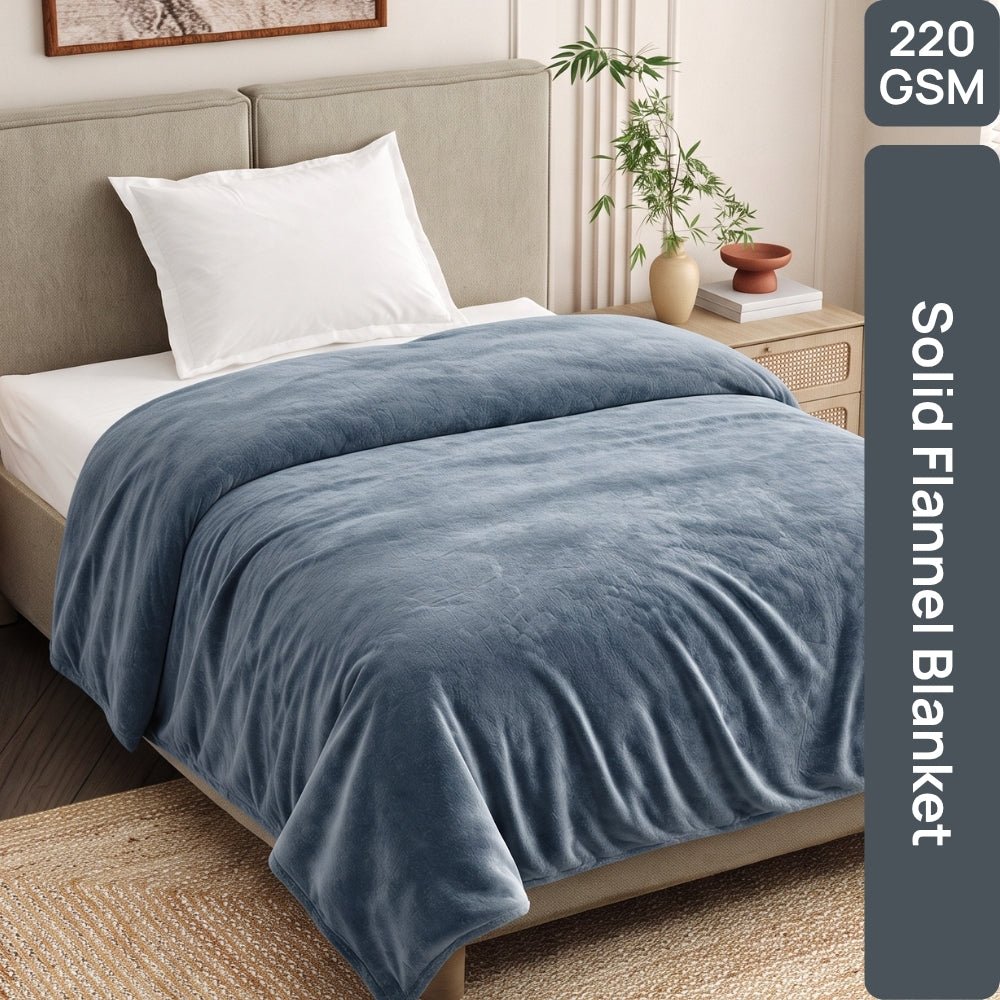 Soft Embrace Cozy Winter Flannel Blanket, Grey - Flannel Blanket | haus & kinder