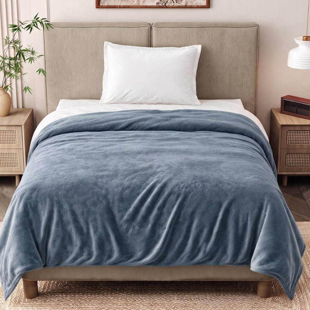 Soft Embrace Cozy Winter Flannel Blanket, Grey - Flannel Blanket | haus & kinder