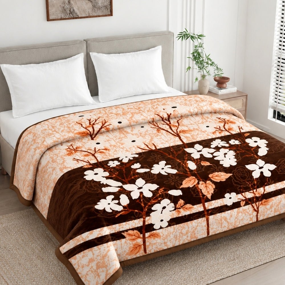 Soft Embrace Mink Printed Blanket, Maple Blossom