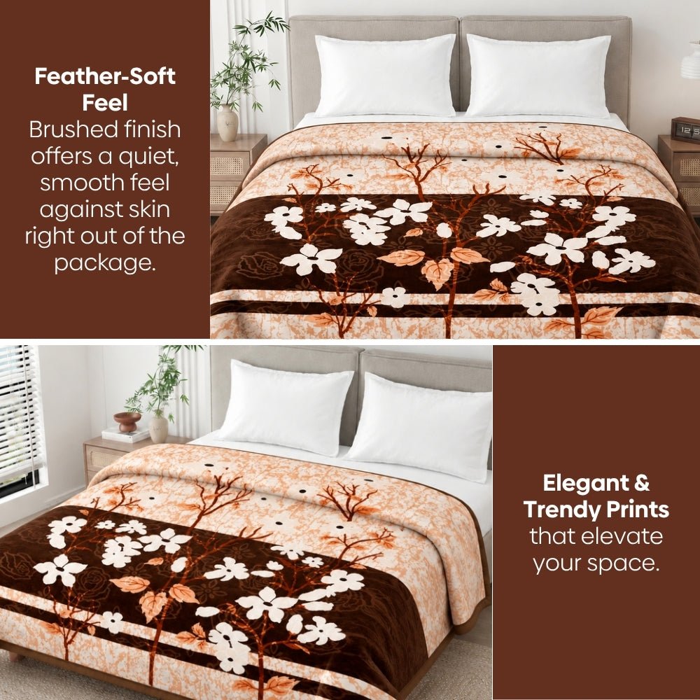 Soft Embrace Mink Printed Blanket, Maple Blossom - Mink Blanket | haus & kinder