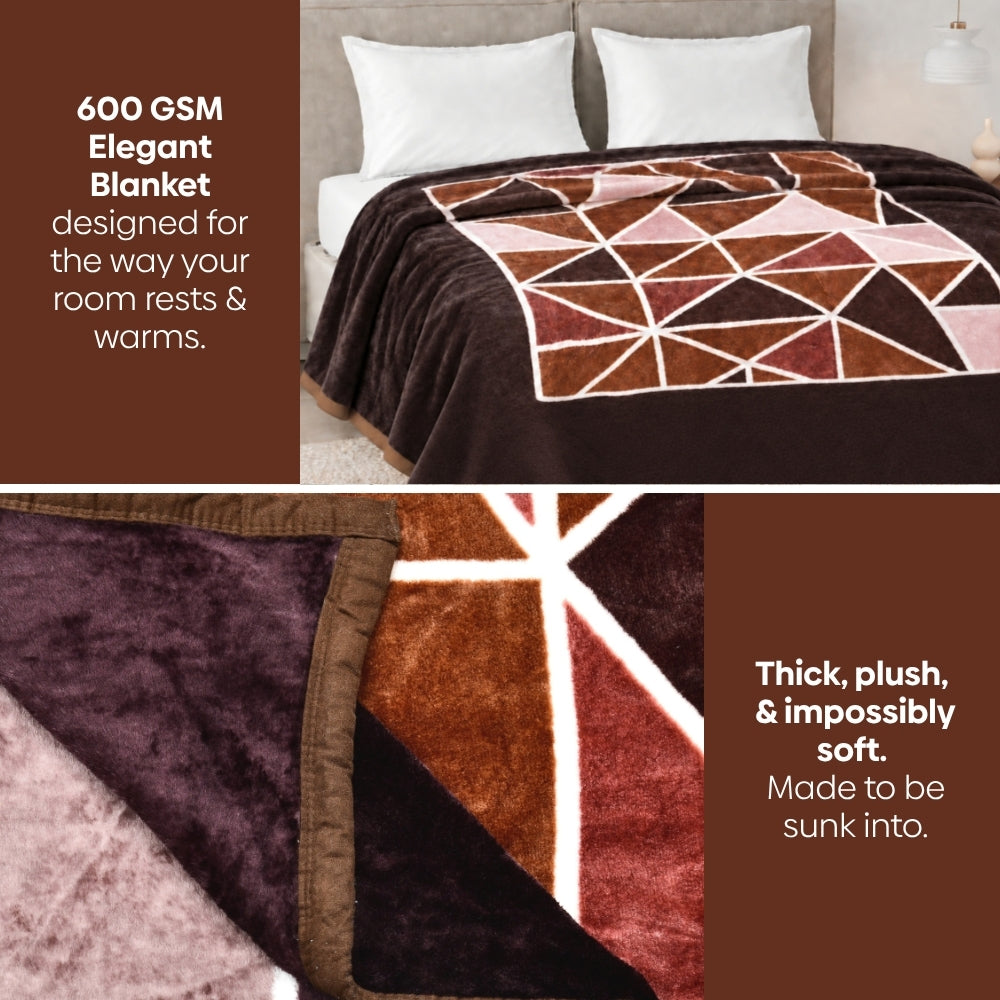 Soft Embrace Mink Printed Blanket, Velvet Mosaic