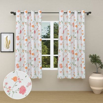 Blush in the sky white Curtain Set