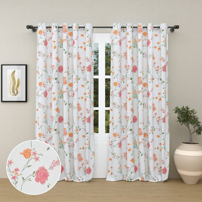 Blush in the sky white Curtain Set