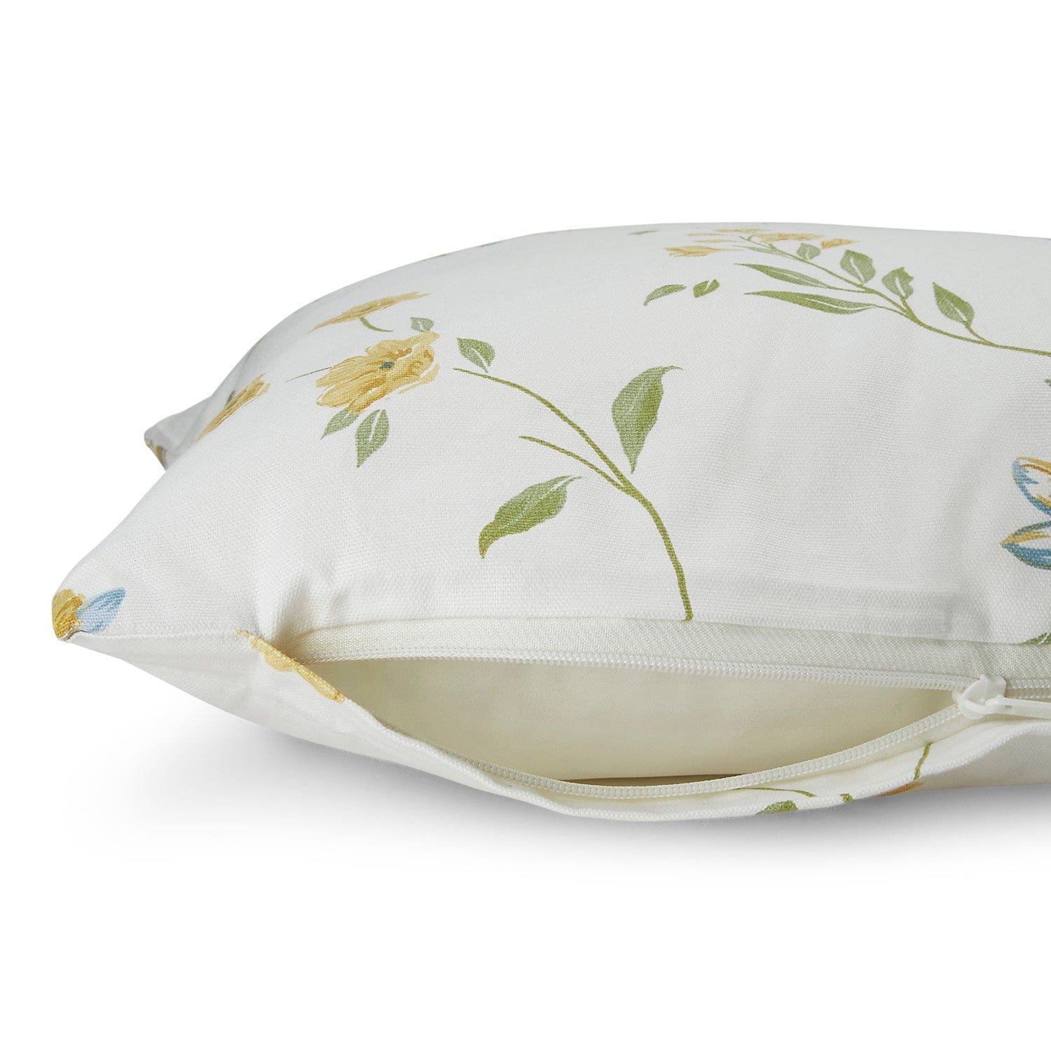 Blush Over Blue Cushion Cover, White & Blue