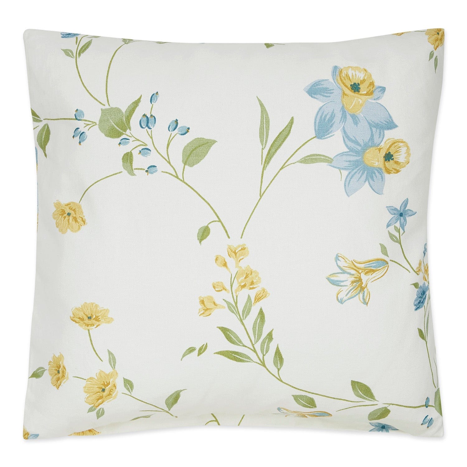 Blush Over Blue Cushion Cover, White & Blue