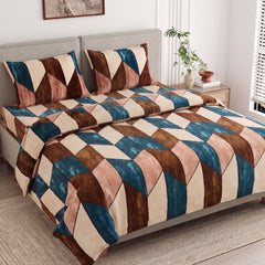 Soft Embrace Winter Bedsheet, Geometric Retreat - Winter Bedsheet | haus & kinder