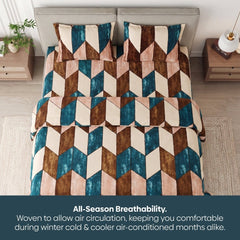 Soft Embrace Winter Bedsheet, Geometric Retreat - Winter Bedsheet | haus & kinder