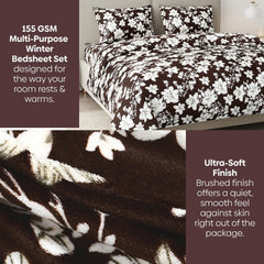Soft Embrace Winter Bedsheet, Vintage Bloom - Winter Bedsheet | haus & kinder