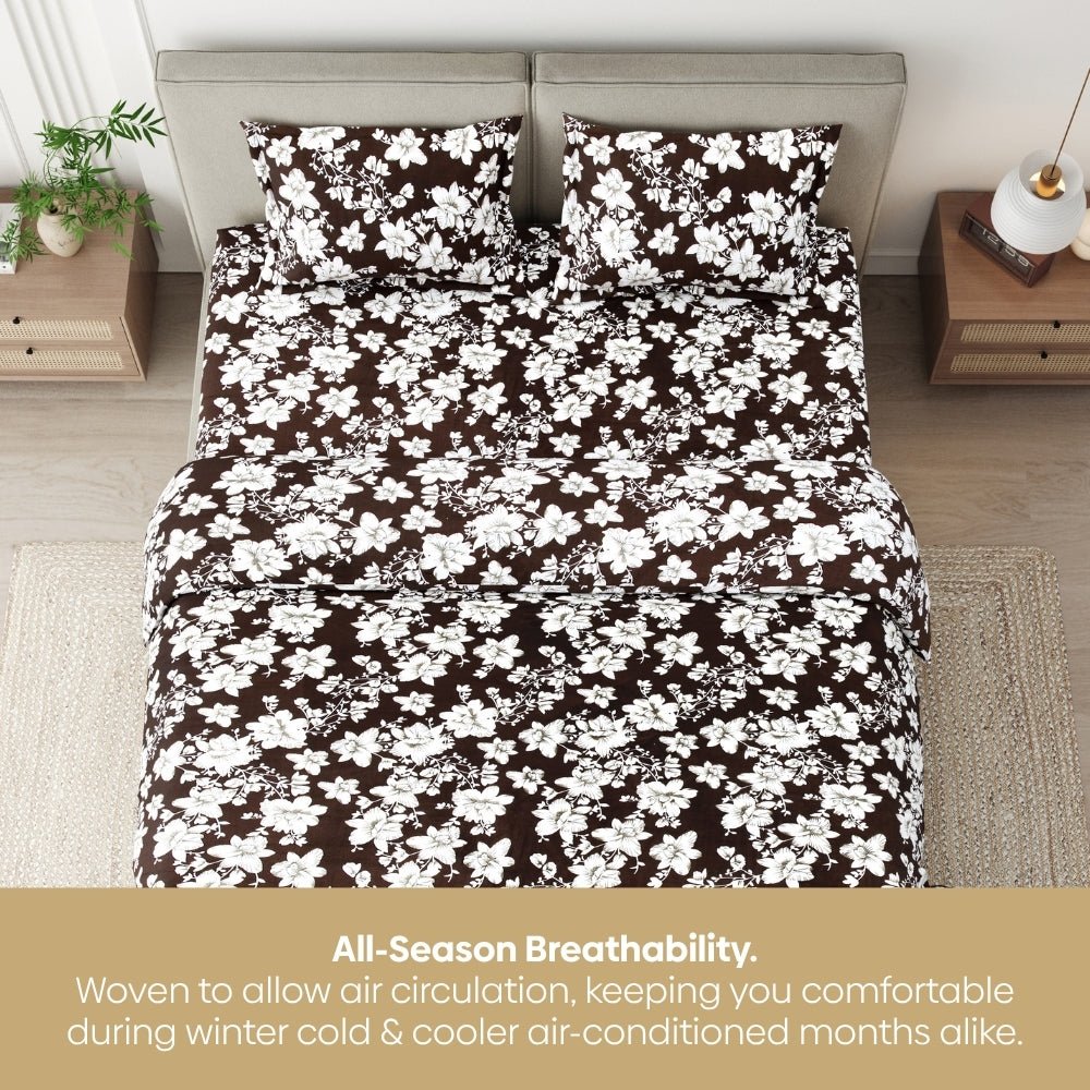 Soft Embrace Winter Bedsheet, Vintage Bloom - Winter Bedsheet | haus & kinder