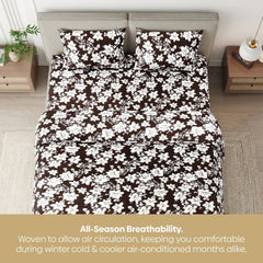 Soft Embrace Winter Bedsheet, Vintage Bloom - Winter Bedsheet | haus & kinder