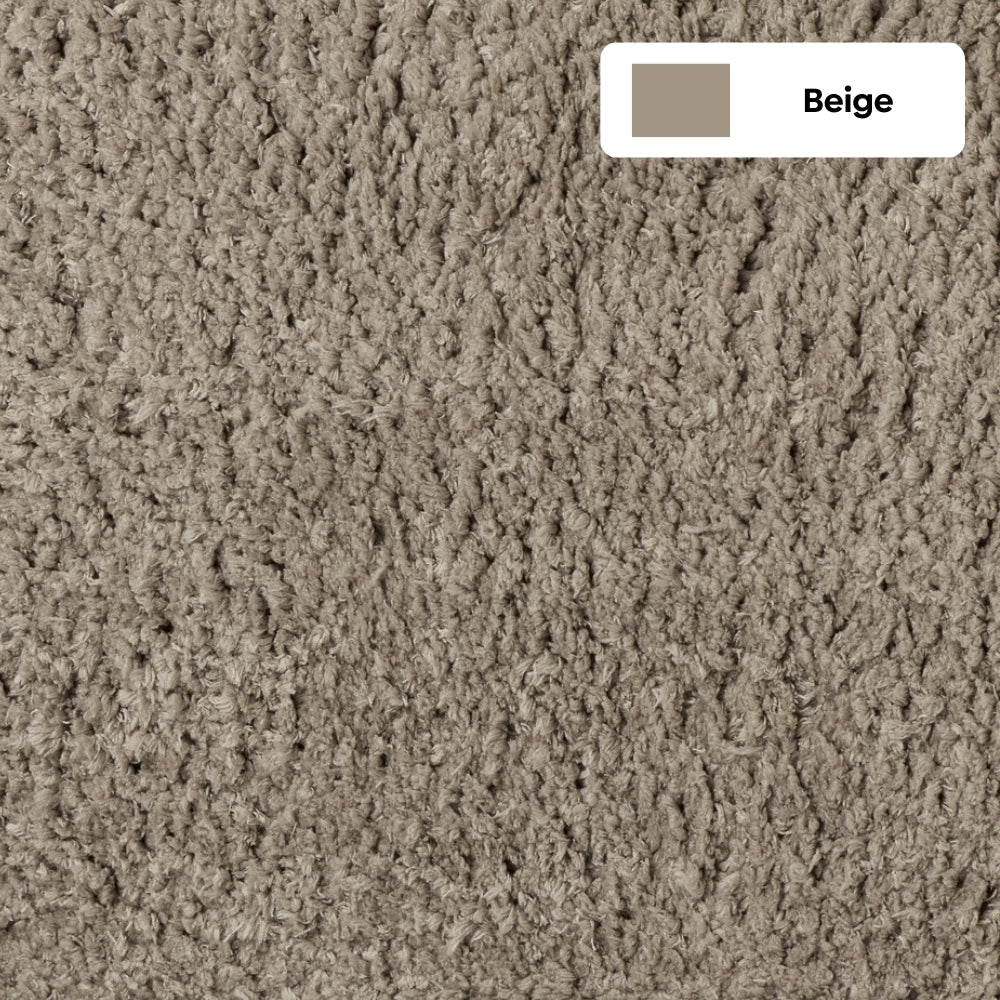 Plush Microfiber Solid Bathmat, Beige