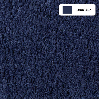 Plush Microfiber Solid Bathmat, Dark Blue