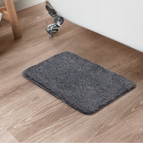 Plush Microfiber Solid Bathmat, Grey