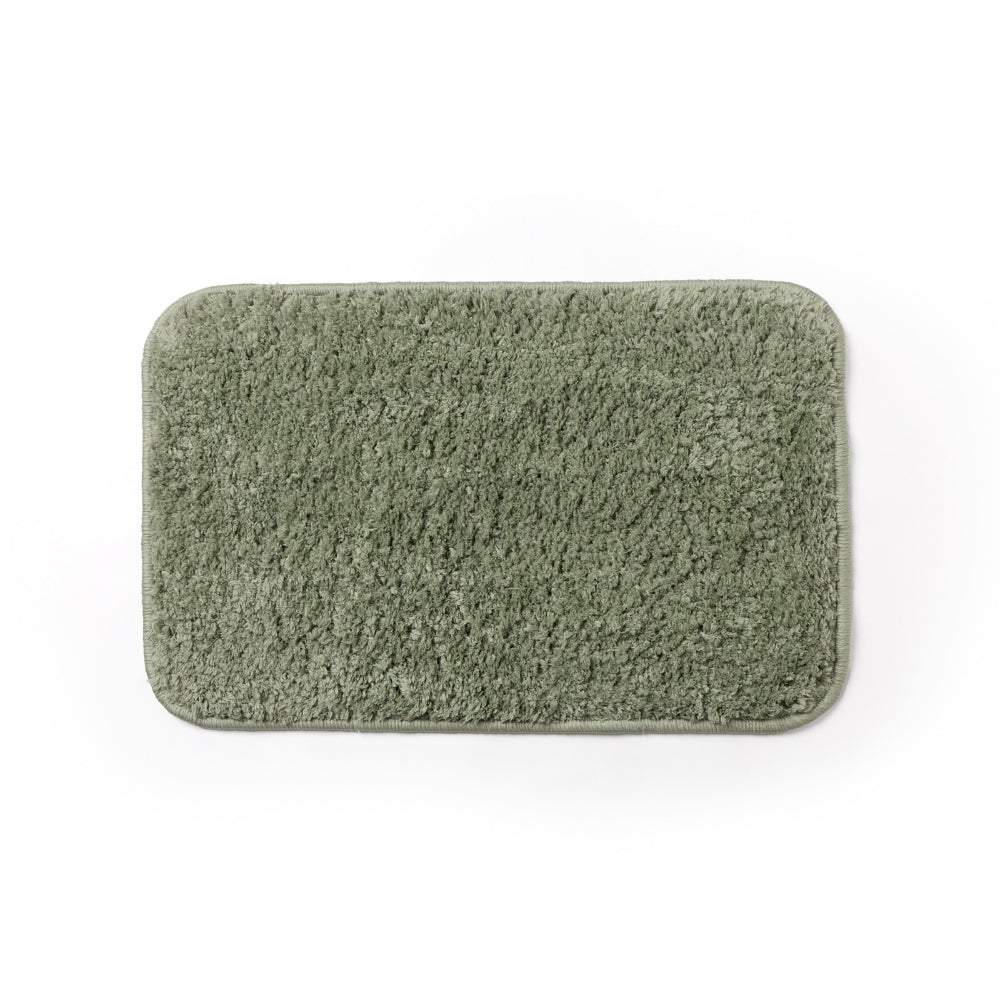 Plush Microfiber Solid Bathmat, Sage Green