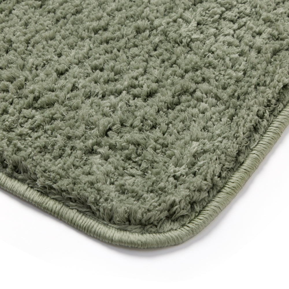 Plush Microfiber Solid Bathmat, Sage Green