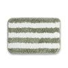 Plush Microfiber Stripe Bathmat, Sage Green