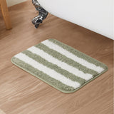 Plush Microfiber Stripe Bathmat, Beige - Bathmat | haus & kinder